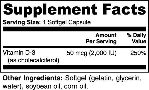 Vitamine D3 2.000 IE